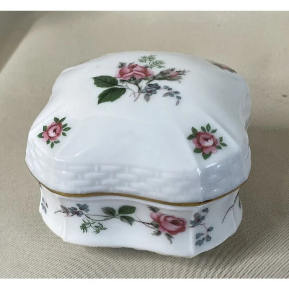 Melodies Heritage House Musical Trinket Box Porcelain The Way We Were Roses - Picture 5 of 8